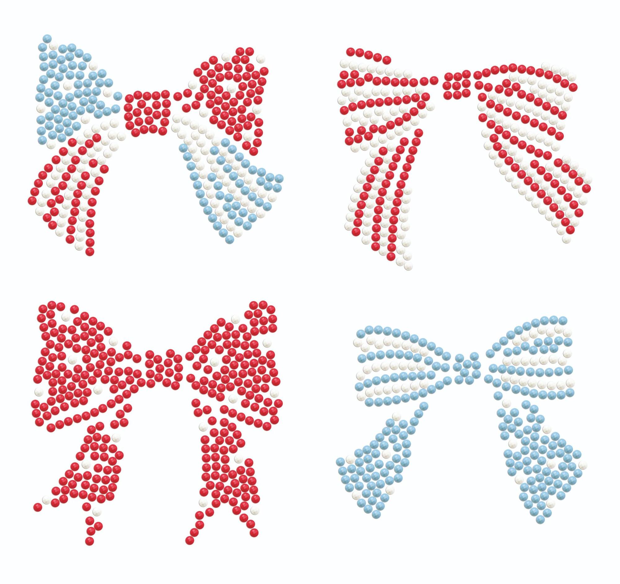 Diamond Dotz® Red, White & Blue Patriotic Bows Iron-On 'n' Dot Kit